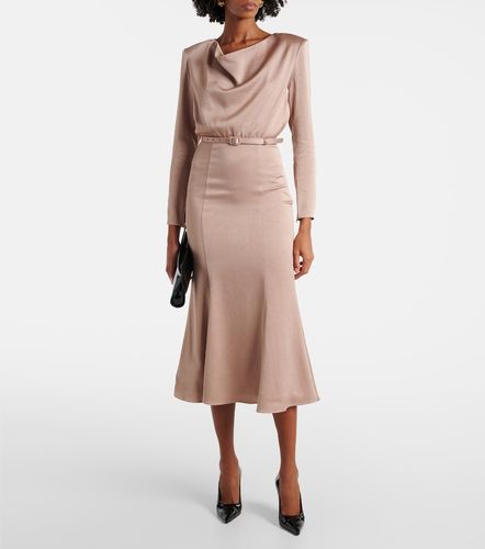 Robe midi en crêpe de satin à ceinture - Roland Mouret - Modalova