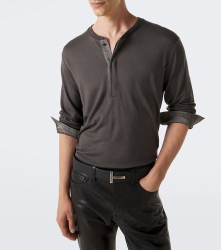 Top Henley en laine, cachemire et soie - Tom Ford - Modalova
