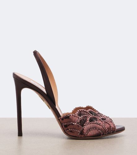 Sandales slingback Ce Soir en cuir à ornements - Aquazzura - Modalova