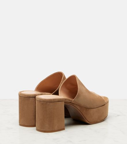 Mules à plateau en daim - Gianvito Rossi - Modalova