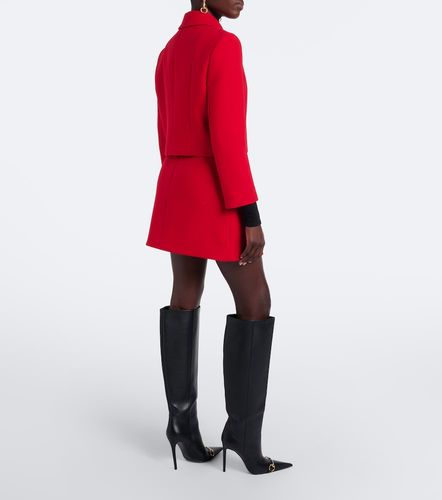 Mini-jupe Double G en crêpe de laine - Gucci - Modalova