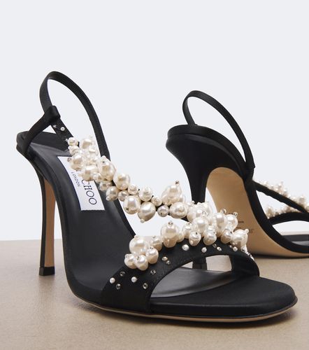 Sandales slingback Irina en satin à cristaux - Jimmy Choo - Modalova