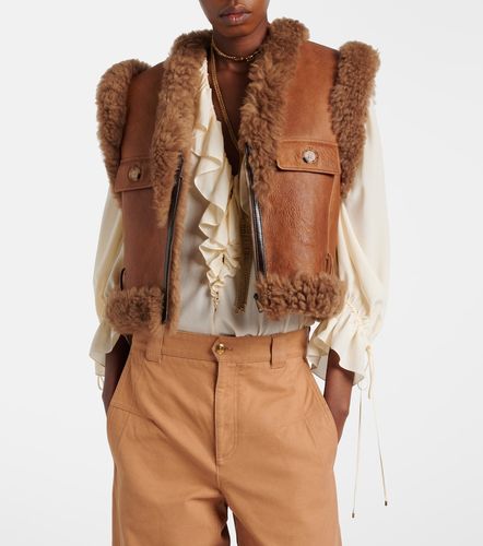 Chloé Veste sans manches en cuir et shearling - Chloe - Modalova