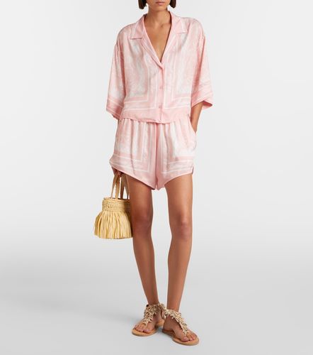 Balmain Short en satin à imprimé - Balmain - Modalova