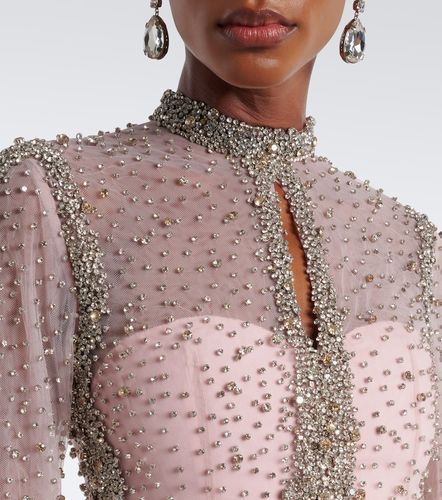 Robe longue Belina en tulle à ornements - Costarellos - Modalova