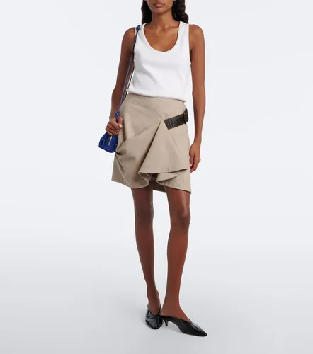 Mini-jupe Intrecciato en laine - Bottega Veneta - Modalova