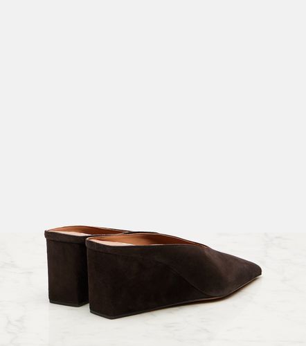 Alaïa Mules compensées Cube 75 en daim - Alaia - Modalova