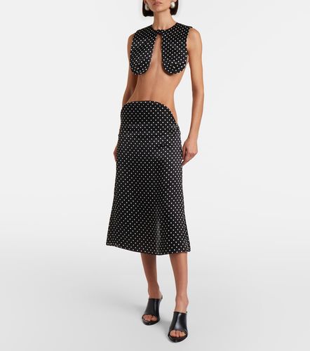 Crop top en soie à pois - Jean Paul Gaultier - Modalova