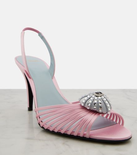 Sandales slingback Cœur Royal en satin - Valentino Garavani - Modalova