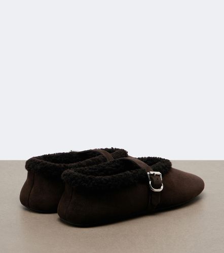 Alaïa Ballerines Mary Jane en daim et shearling - Alaia - Modalova