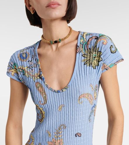 Robe midi en coton mélangé à imprimé - Etro - Modalova