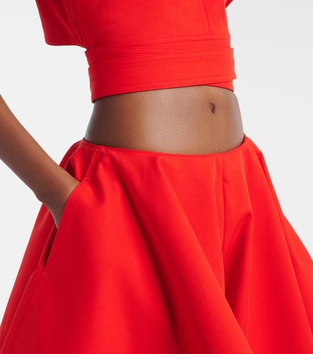 Alaïa Pantalon fuselé en gabardine de coton à volants - Alaia - Modalova