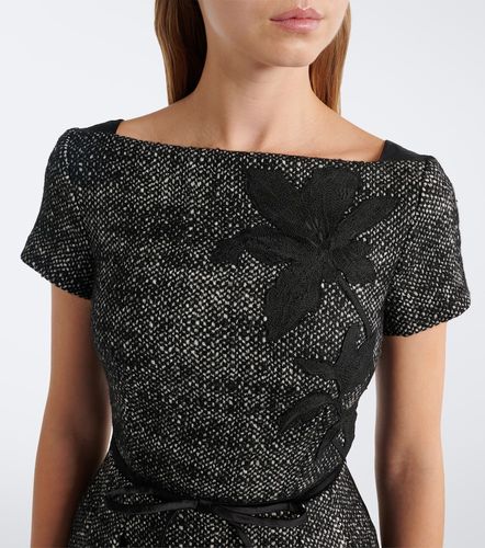 Robe midi en laine mélangée à broderies - Erdem - Modalova