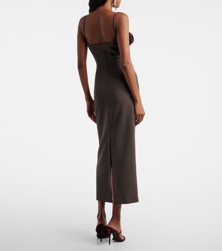 Robe en laine mélangée à appliqués floraux - Magda Butrym - Modalova