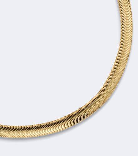 Collier Feelings en or blanc et jaune 18 ct, émail noir et diamants - Nikos Koulis - Modalova