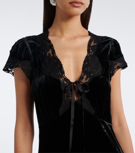 Robe Lacie en velours à dentelle - Rixo - Modalova