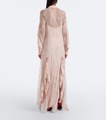 Robe longue en dentelle à volants - Blumarine - Modalova