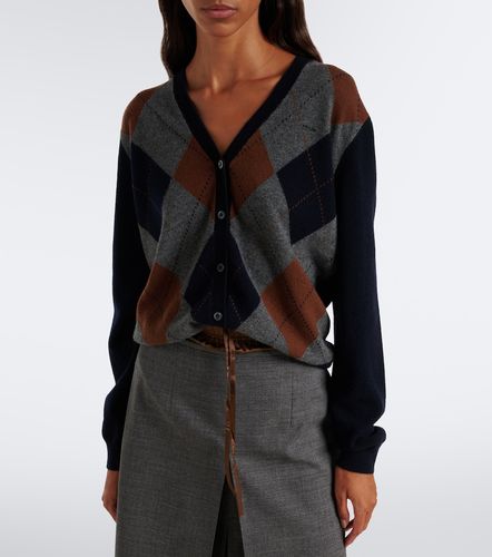 Cardigan en cachemire à motif argyle - Prada - Modalova