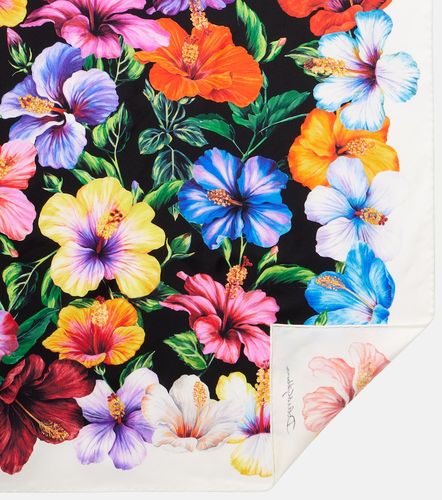 Foulard en soie à fleurs - Dolce&Gabbana - Modalova