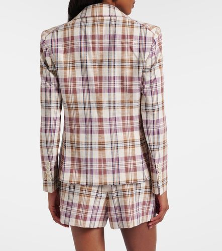 Blazer Tyra en coton mélangé à carreaux tartan - Veronica Beard - Modalova