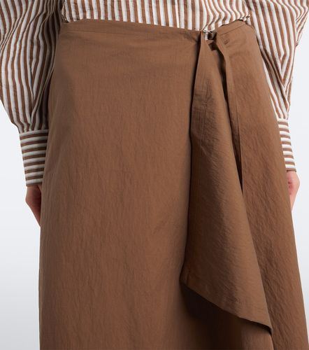 Jupe portefeuille en coton mélangé - Brunello Cucinelli - Modalova