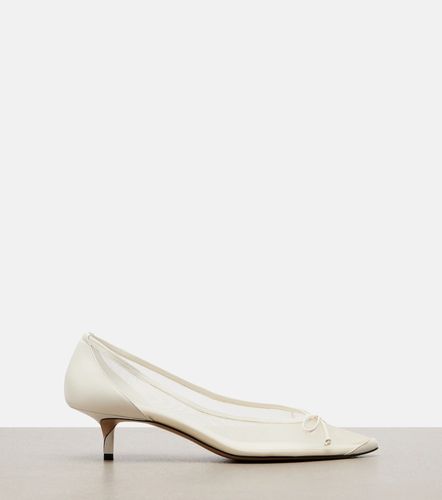 Escarpins Tourni en résille à finitions en cuir - Jacquemus - Modalova