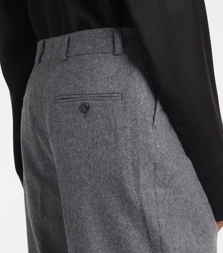 Pantalon droit taille basse en flanelle de laine mélangée - Toteme - Modalova