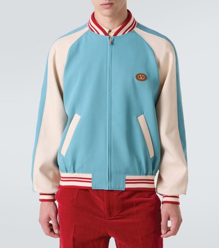 Veste teddy en laine à logo - Valentino - Modalova