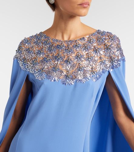 Robe en soie mélangée à ornements - Oscar de la Renta - Modalova