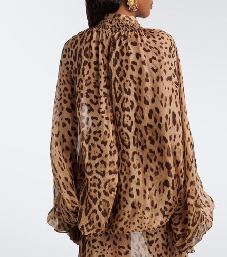 Blouse en soie à motif léopard - Xu Zhi - Modalova