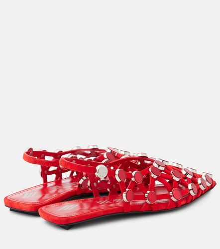Ballerines slingback Grid en daim à clous - The Attico - Modalova