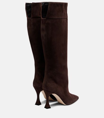 Bottes Miralonepla 90 en daim - Manolo Blahnik - Modalova
