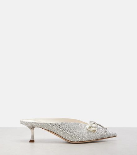 Mules Auria 50 en satin à cristaux - Jimmy Choo - Modalova