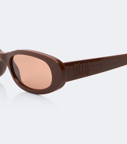 Lunettes de soleil ovales Signature - Miu Miu - Modalova