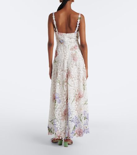 Robe de cocktail en guipure à fleurs - Oscar de la Renta - Modalova