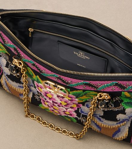 Sac Panthea Medium VLogo à broderies - Valentino Garavani - Modalova