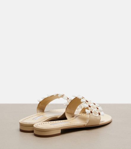 Mules Brava à finitions en raphia - Manolo Blahnik - Modalova