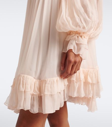 Chloé Robe en soie à volants - Chloe - Modalova