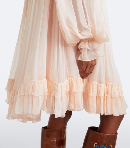 Chloé Robe en soie à volants - Chloe - Modalova
