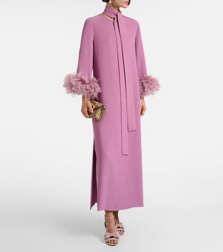 Robe longue en Cady Couture à plumes - Valentino Garavani - Modalova
