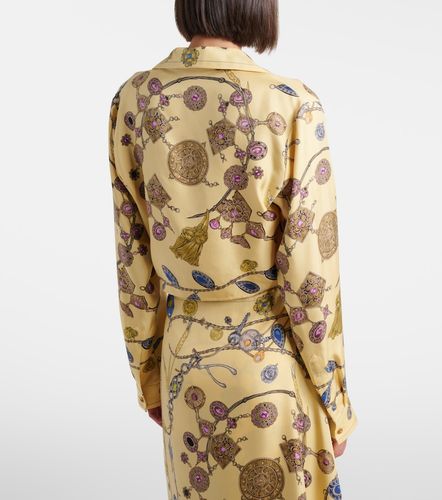 Chemise courte Medusa en soie à imprimé - Versace - Modalova