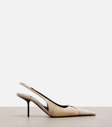 Escarpins slingback Babylone en cuir d'anguille - Saint Laurent - Modalova