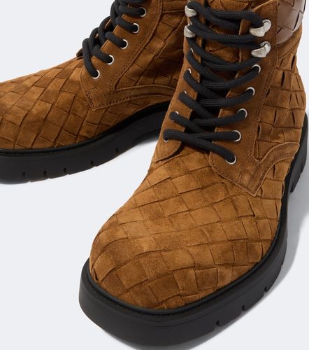 Bottines Haddock en daim Intrecciato - Bottega Veneta - Modalova