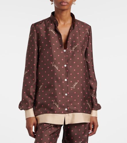 Chemise de pyjama en soie à imprimé - Valentino Garavani - Modalova