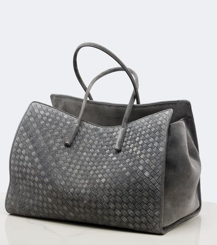 Cabas Barbara Large en daim Intrecciato - Bottega Veneta - Modalova