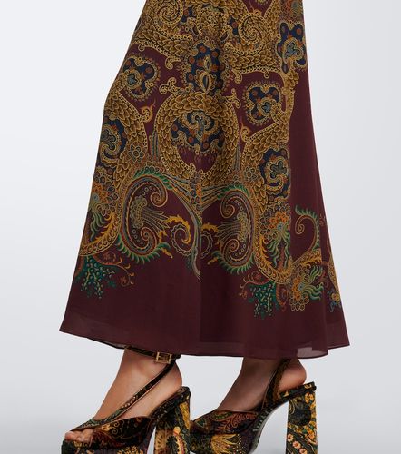 Robe longue en velours à imprimé - Etro - Modalova
