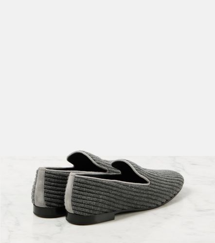 Mocassins en velours côtelé à logo - Max Mara - Modalova