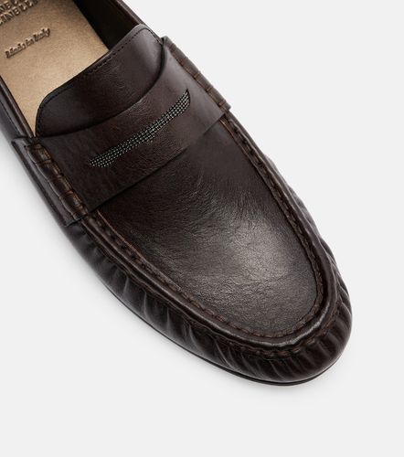 Mocassins penny Monili en cuir - Brunello Cucinelli - Modalova