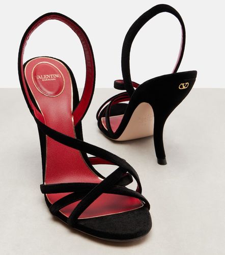 Sandales slingback Fetishique 105 en velours - Valentino Garavani - Modalova