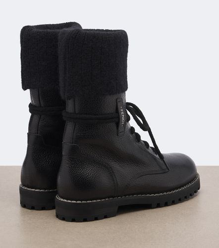 Fendi Bottines en cuir et laine - Fendi - Modalova